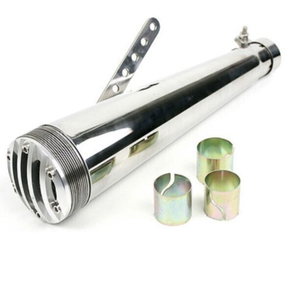 即決新品 バイク ステンレス製 汎用 スリップオンマフラー アルミフェンス W400 W650 W800 BOLT XL883 GN125 ルネッサ バルカン400拍卖