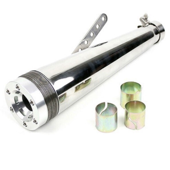 即決新品 バイク ステンレス製 汎用 スリップオンマフラー アルミエンド パーツ テンプター ST250 メグロ K3 S1 XS650 スティード400拍卖