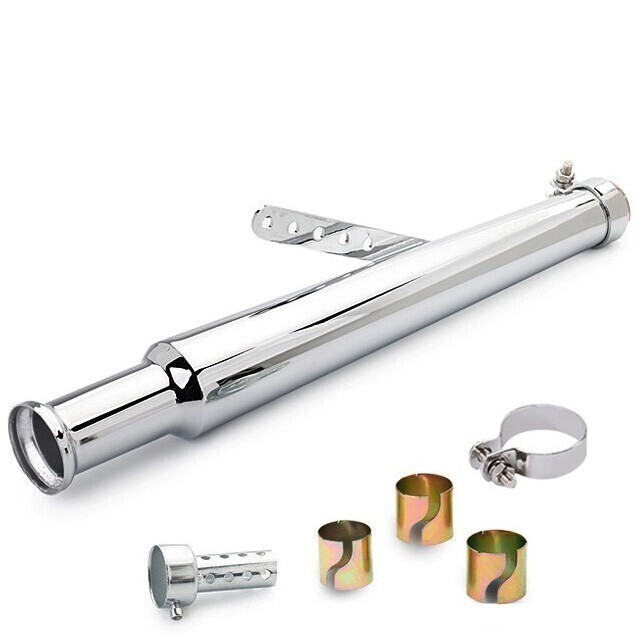 新品 即決 バイク アメリカン トランペット スリップオンマフラー メッキ スティード400 グラストラッカー TW200 TR250拍卖