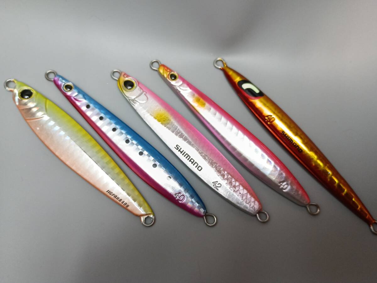 シマノ ペブルライト 40g イワシロケット 40g アオモノキャッチャー 42g ジグパラ 40g 5個セット拍卖