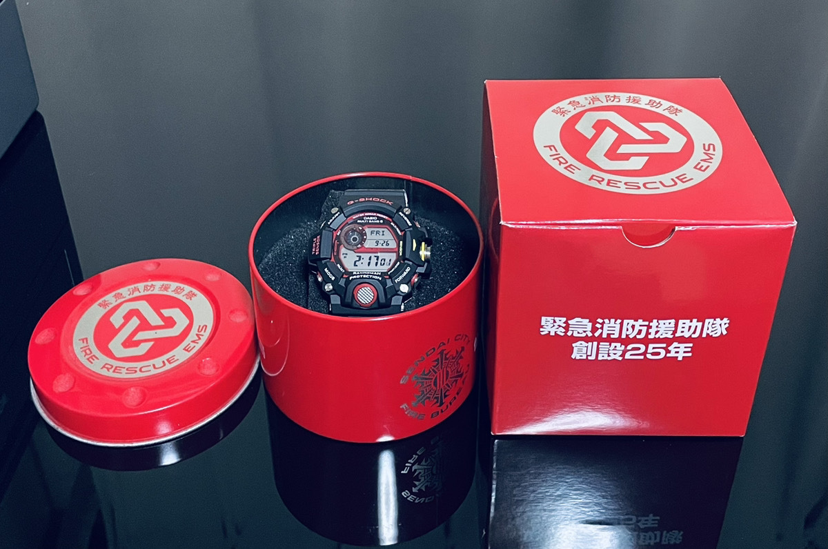 【新品】【即納】CASIO G-SHOCK 腕時計 カシオ 緊急消防援助隊 コラボ レンジマン GW-9400NFST-1AJR RANGEMAN 神戸市消防局 仙台市消防局拍卖
