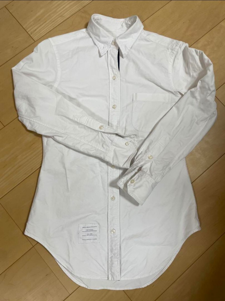 トムブラウン  長袖シャツ  ボタンダウンシャツ レディース ホワイト拍卖
