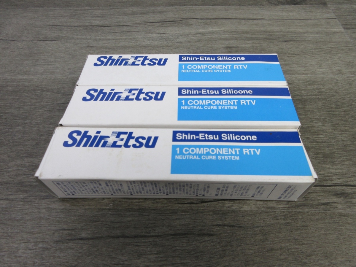 未使用品【 信越化学工業 】KE45W 一液型RTVゴム 信越シリコーン シーリング材 100g 3本セット / 1713拍卖