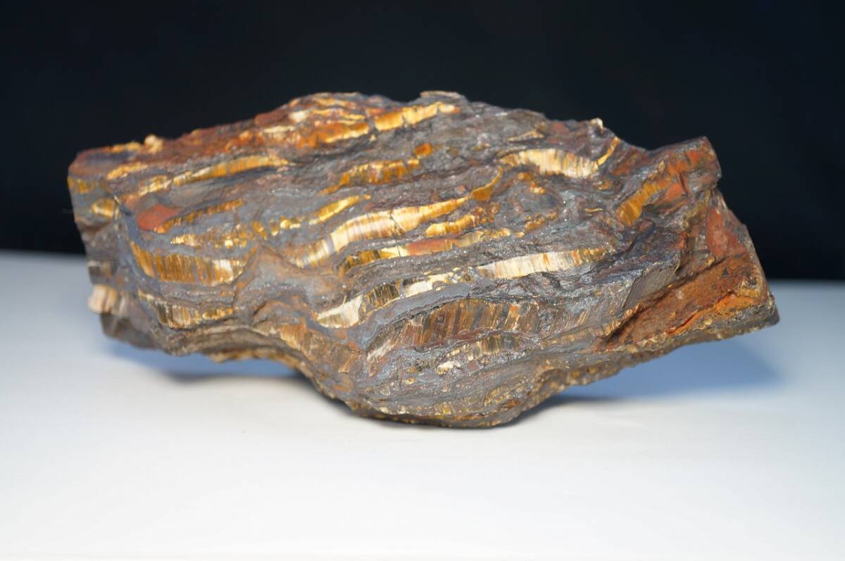 希少!30年前の原石を加工彫刻!極上アイアンタイガー(鉄虎目石)原石501g拍卖