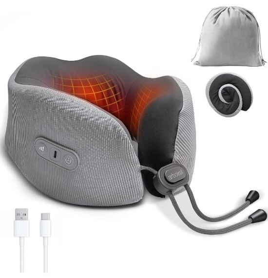 arboleaf ネックピロー 温熱機能搭載 USB充電式 首筋リラックス 首全体温熱・部位別加熱対応 2段階温度調節拍卖