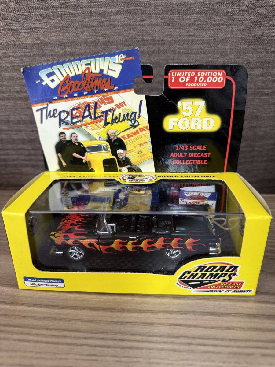 ●S7-9-135 Road Champs製 ‘57 FORD 1/43スケール 限定10000個 コレクターアイテム ミニカー拍卖