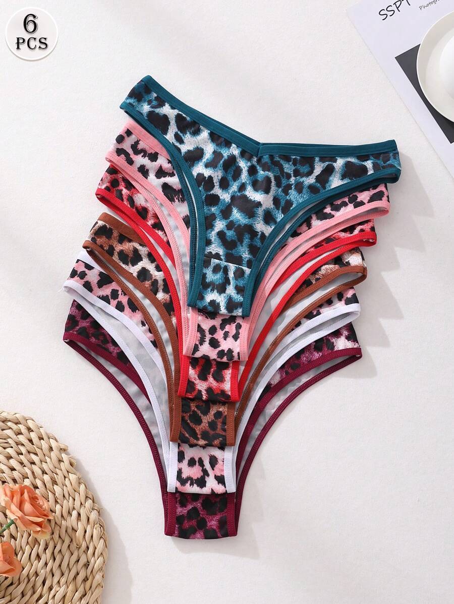 インティメート ショーツ 6枚セット レディース セクシー レオパード柄 ビキニショーツ ウエスト シームレス ブリーフ アイスシ拍卖
