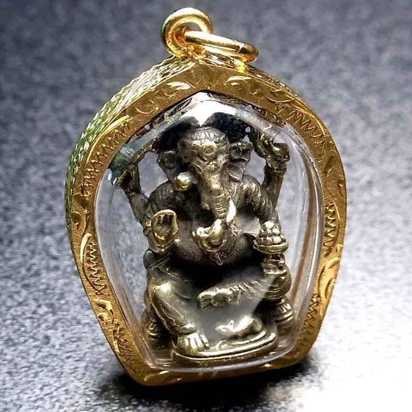 インド 金運と商売繁盛の神様 ガネーシャ神のペンダントヘッド Ⅶ拍卖