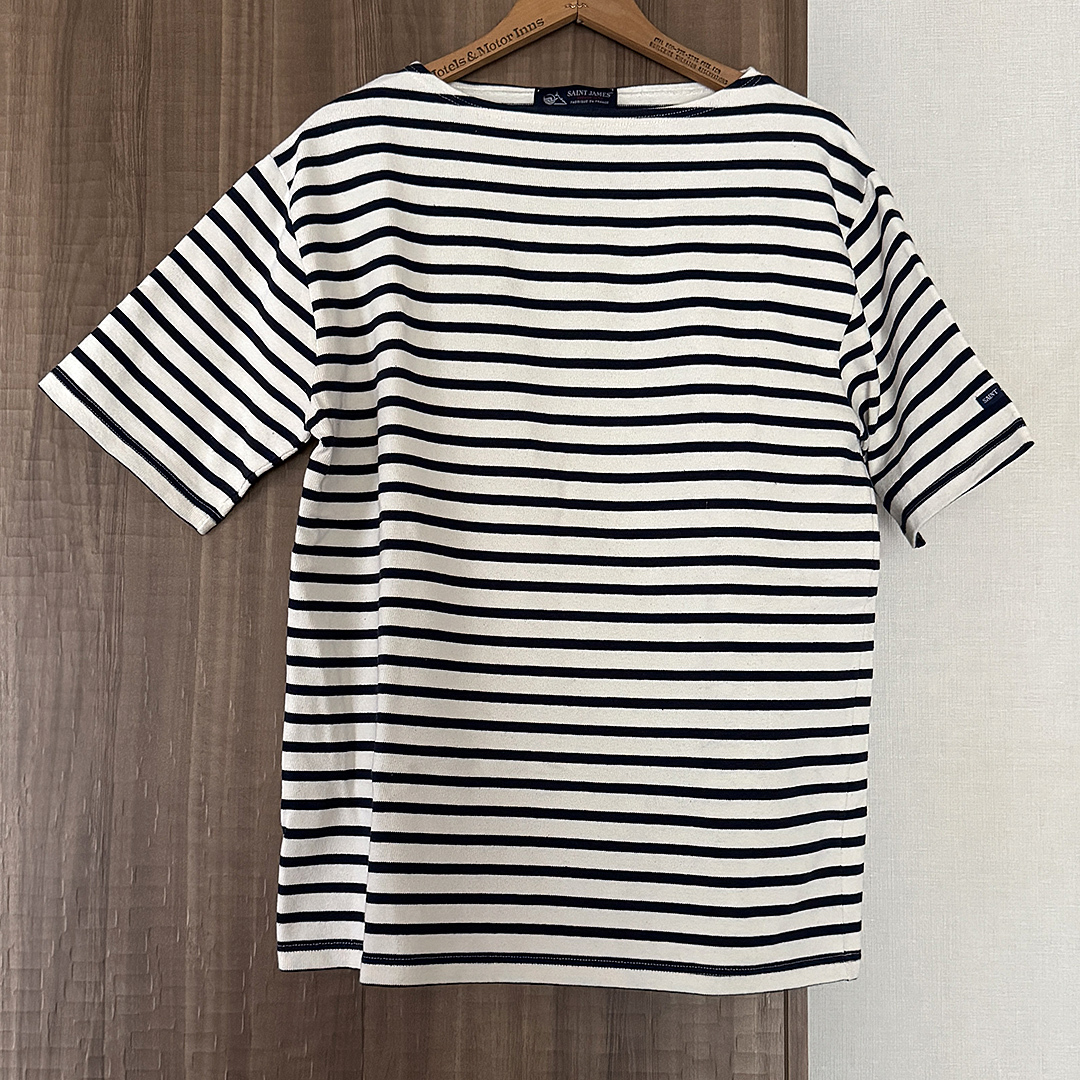 【美品】SAINT JAMES(セントジェームス)ウェッソン ボーダー半袖Tシャツ 5拍卖