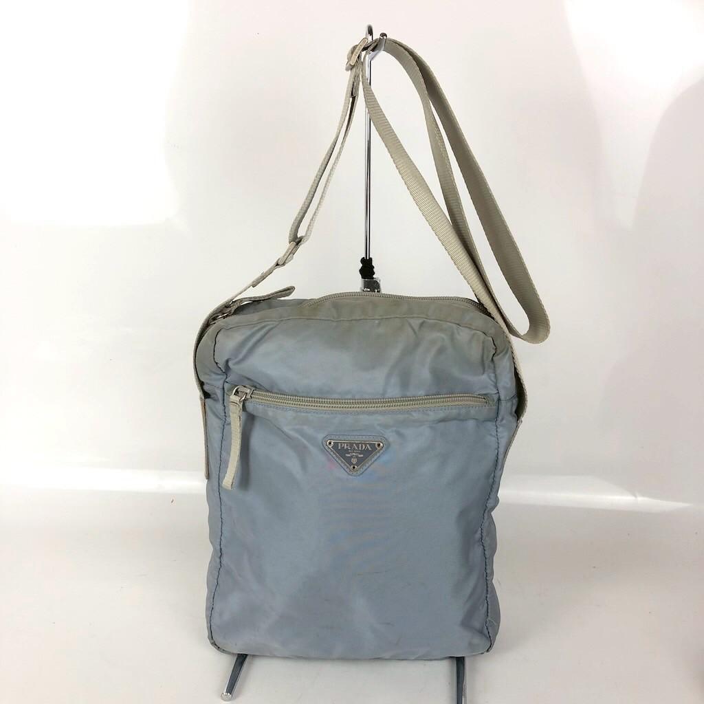 PRADA プラダ ナイロン ショルダーバッグ ブルー レディース ブランド 鞄 かばん バッグ レディース メンズ ブランド拍卖