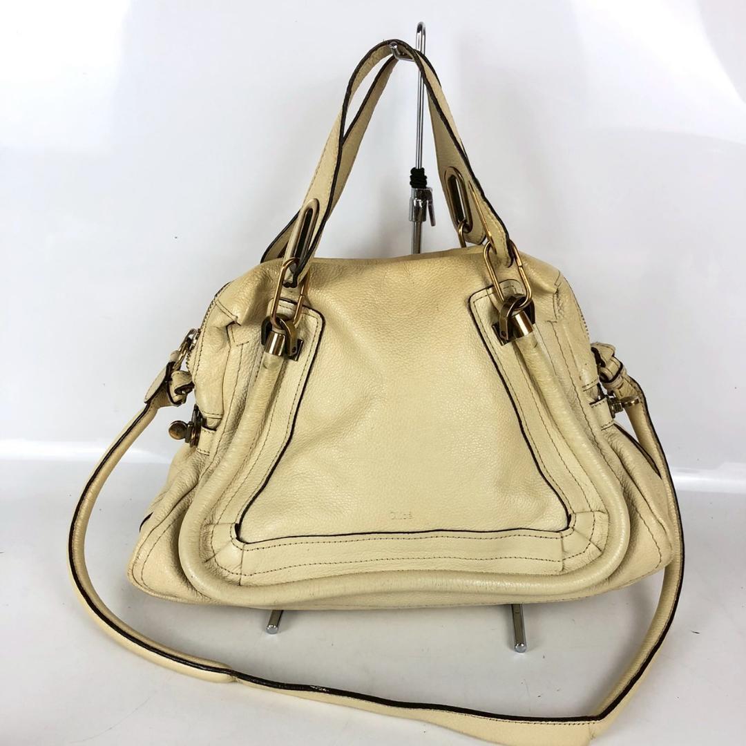 Chlo クロエ パラティ 2WAY レザーバッグ ベージュ ショルダー 鞄 かばん バッグ レディース メンズ ブランド拍卖