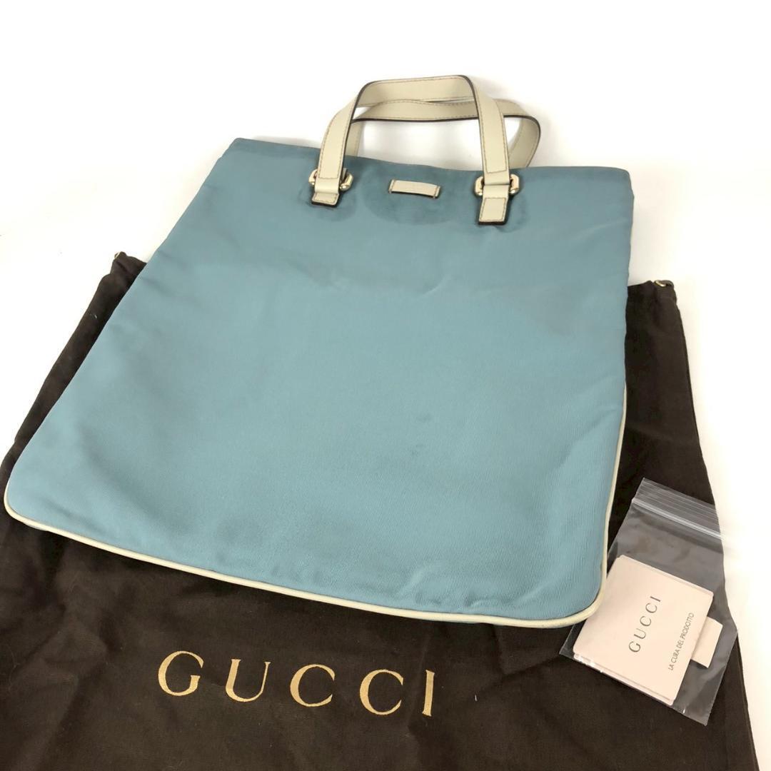 GUCCI グッチ ナイロントートバッグ ブルー×ホワイト レディース ブランド 鞄 かばん バッグ レディース メンズ ブランド拍卖