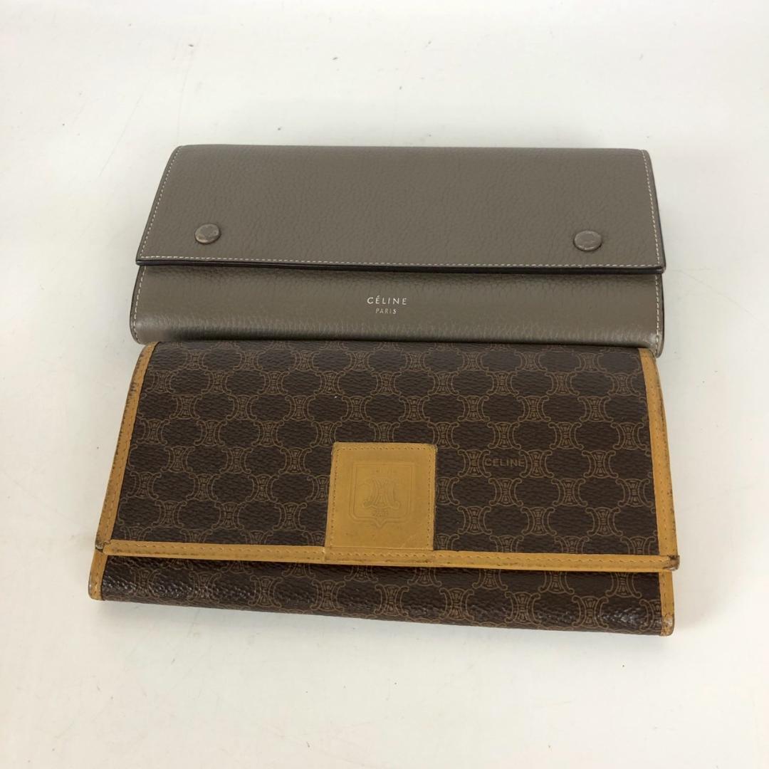 CELINE セリーヌ 長財布 マカダム ラージフラップ 2点セット レディース 財布 カードケース カード入れ お札入れ 小銭入れ コインケース拍卖