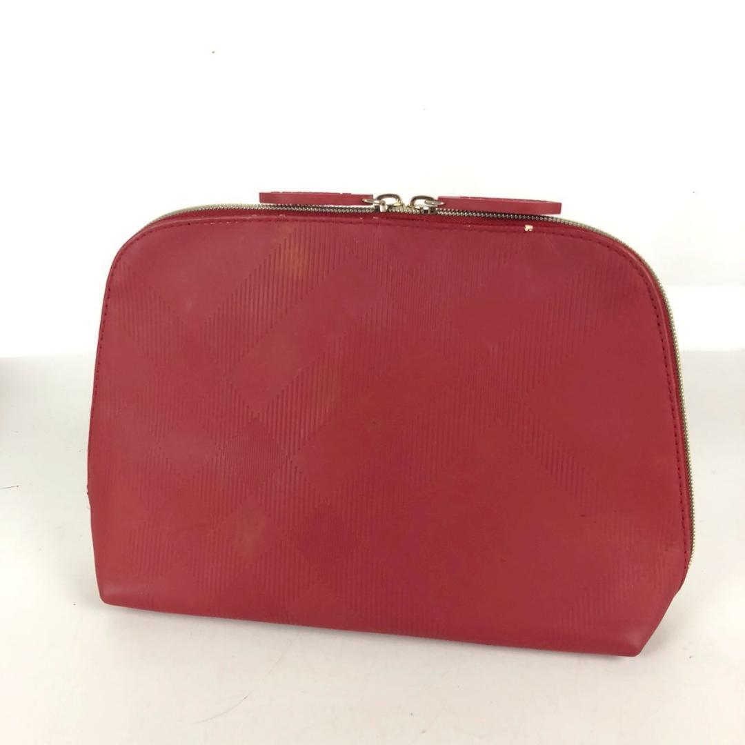 BURBERRY バーバリー コスメポーチ ミニポーチ レッド レディース拍卖