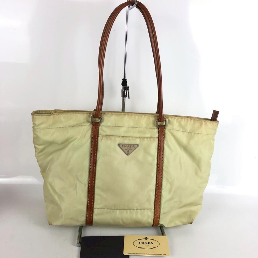 PRADA プラダ ナイロン トートバッグ ホワイト レディース ブランド 鞄 かばん バッグ レディース メンズ ブランド拍卖
