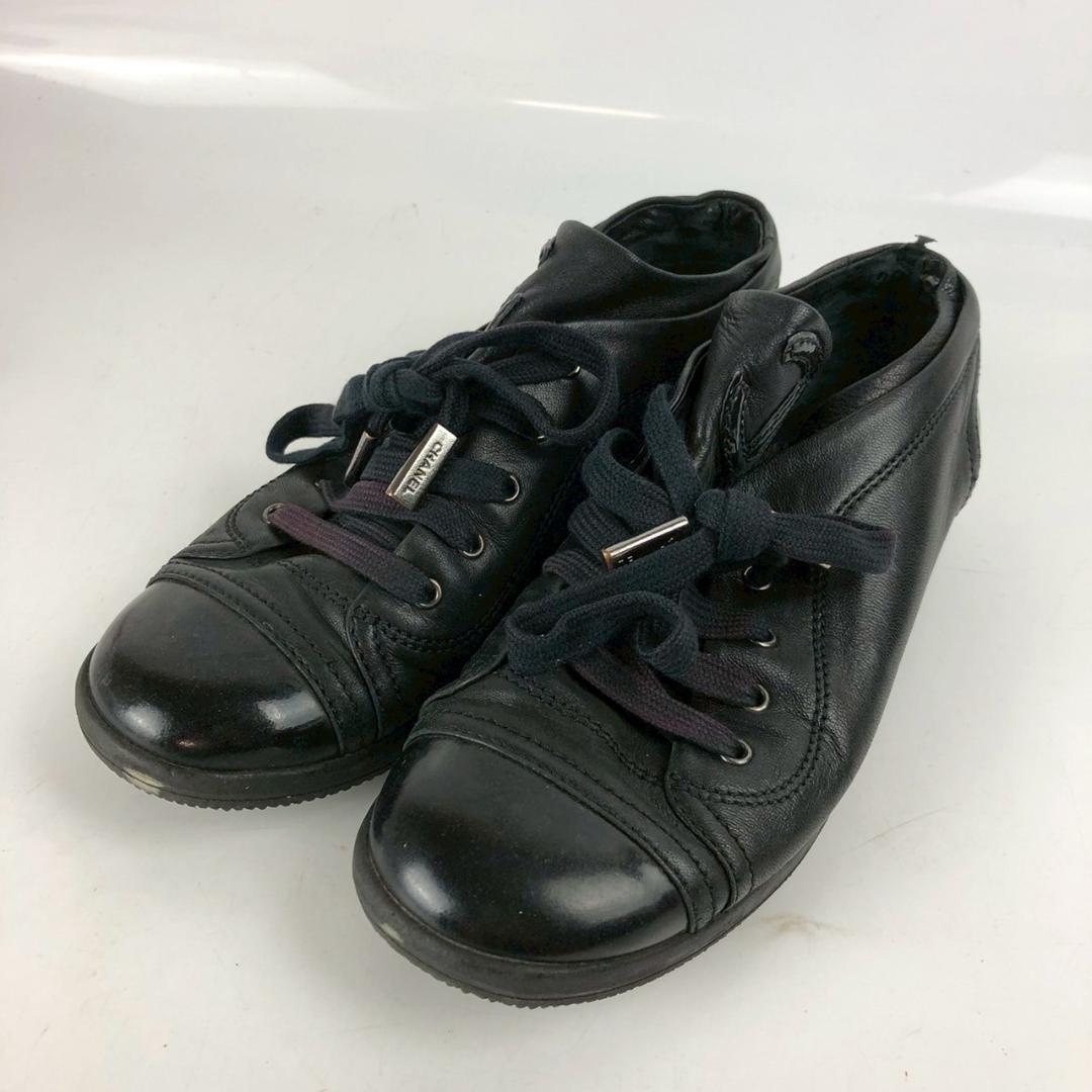 CHANEL シャネル 靴 ブラック レディース ブランド 35 1/2サイズ拍卖