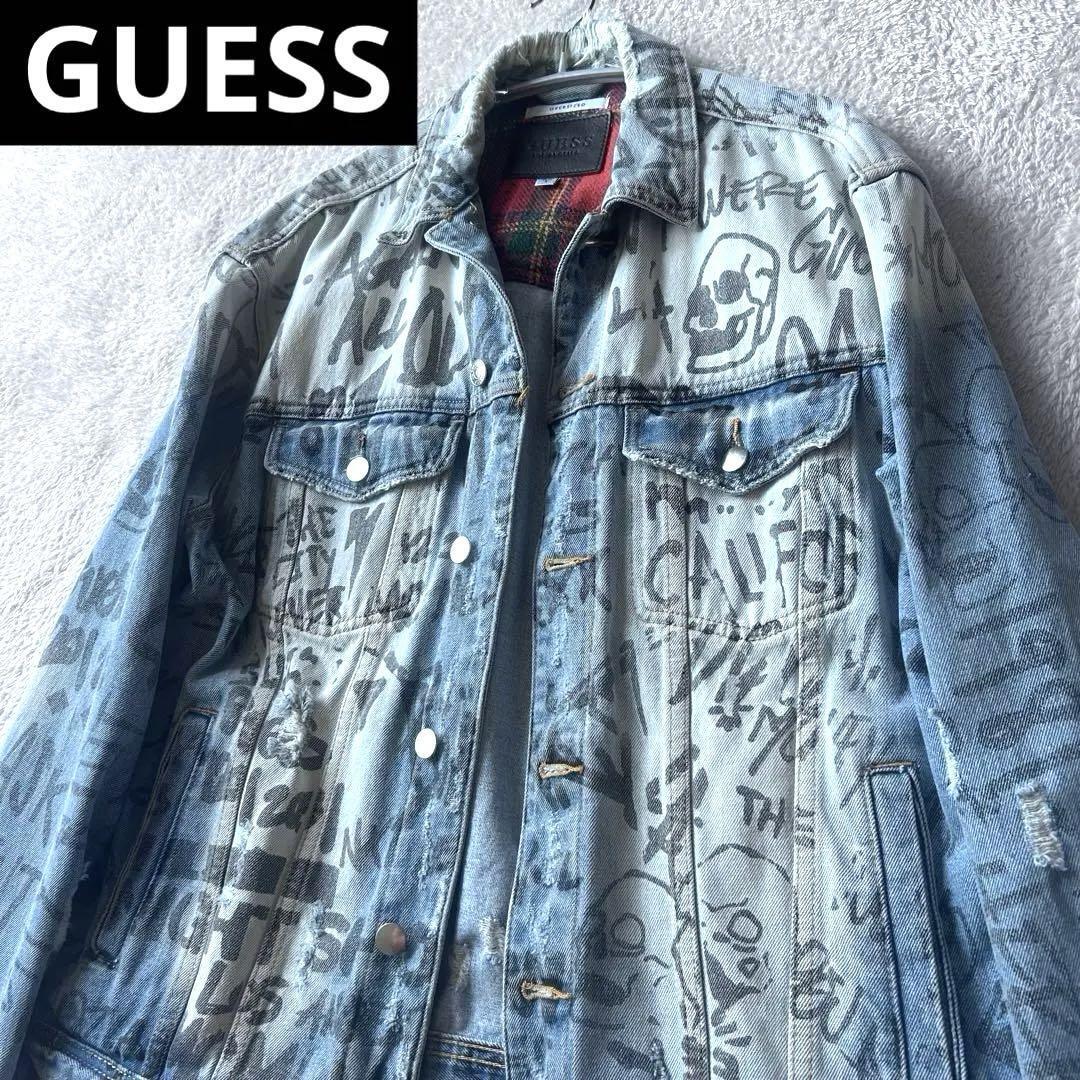 美品GUESS Love It CA海外限定モデル デニムジャケット芸能人着用拍卖
