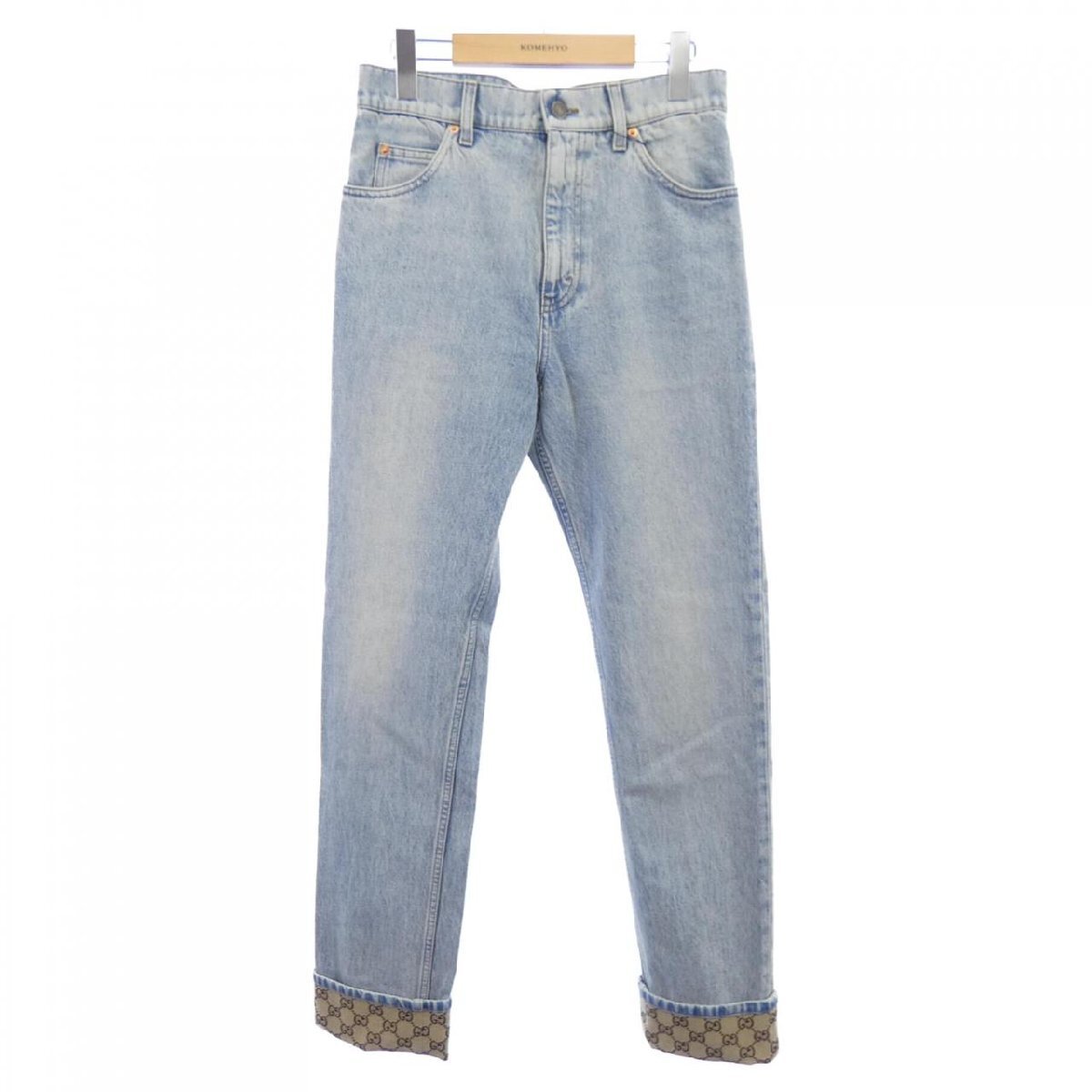 グッチ GUCCI GGターンアップウォッシュドデニムパンツ GGパターン 774078 XDCTN ジーンズ拍卖