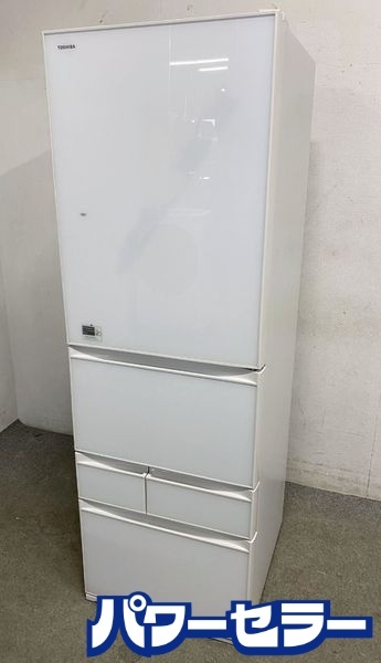 東芝 TOSHIBA 冷蔵庫 GR?M41GXV(EW) 5ドア VEGETA (ベジータ) 411L グランホワイト 右開き 2018年製 中古家電 店頭引取歓迎 R9688拍卖