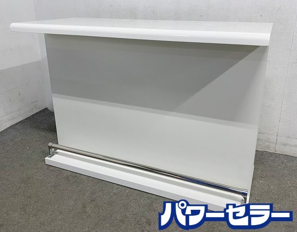 ニトリ バーカウンター パース2 幅120 シンプル モダン ステンレスバー付き 食器棚 インテリア ホワイト 中古家具 店頭引取歓迎 R10055拍卖