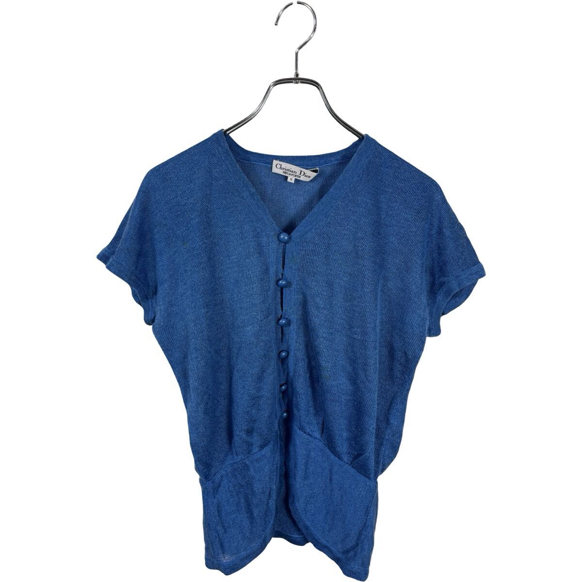 vintage Christian Dior ヴィンテージ クリスチャンディオール レディース ブルー ニット ジャケット カーディガン トップス拍卖