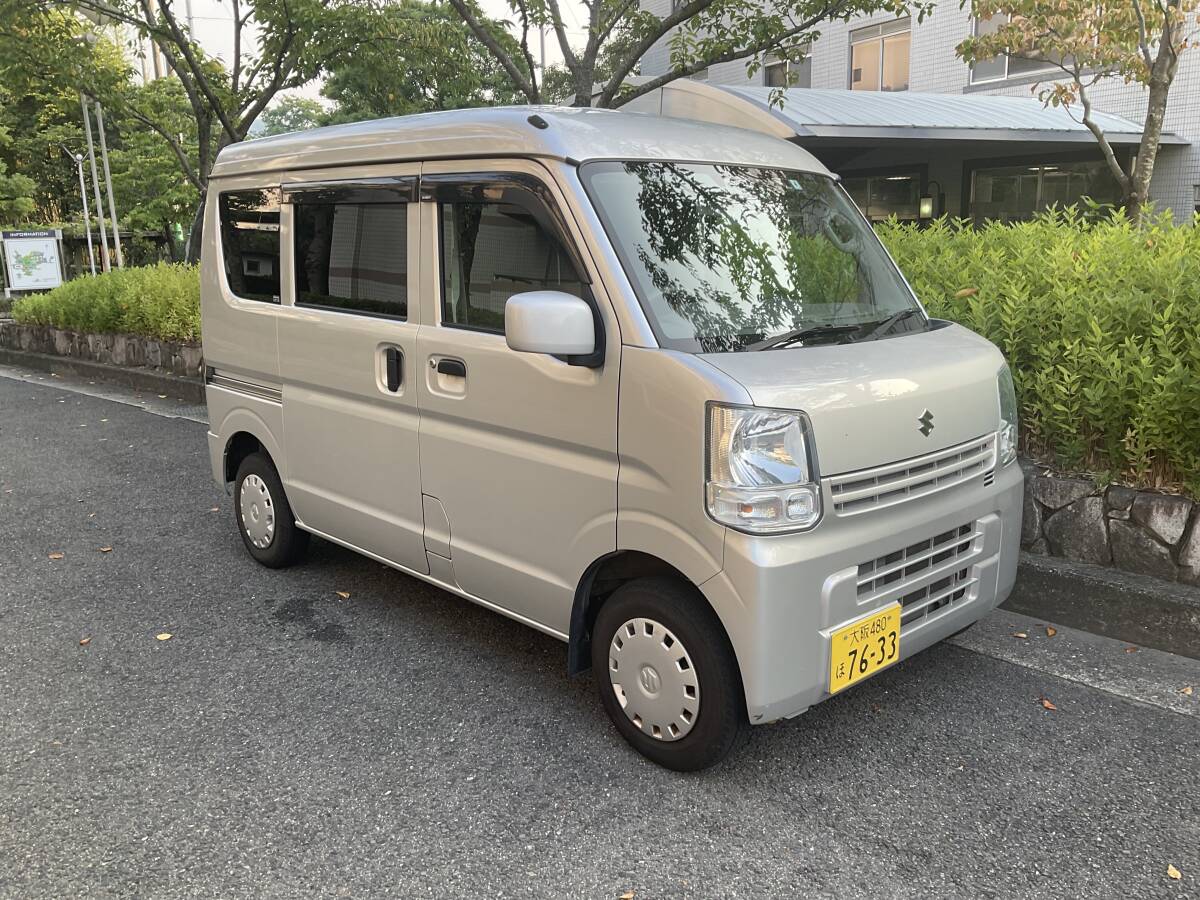 スズキ DA17V エブリィ ジョイン ハイルーフ 4WD 5AGS 2nd発進 デュアルカメラブレーキサポート 1オーナー バックソナー 令和3年式 車検有拍卖