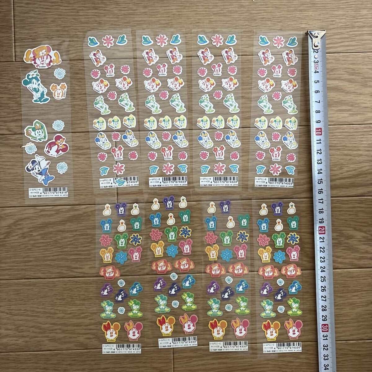 ミッキー&ミニーマウス シール 使用未使用混在 拍卖