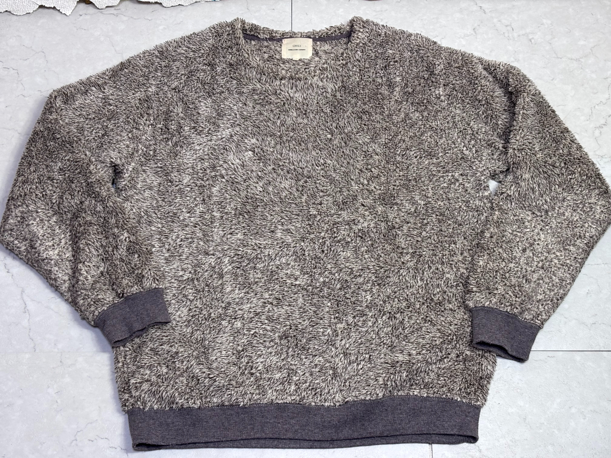 d4815◆コリスコCORISCO起毛トレーナーL茶拍卖