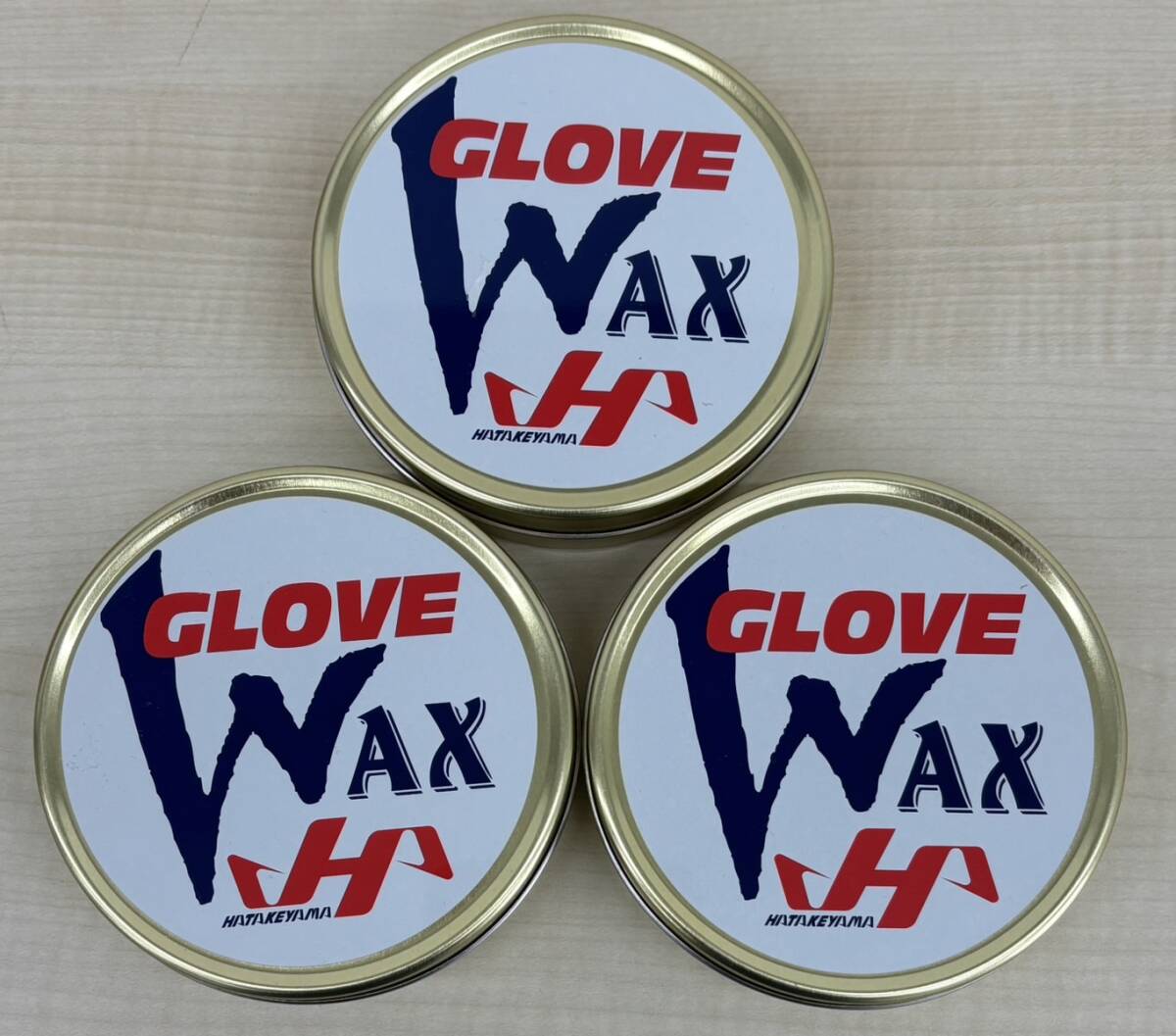 ハタケヤマ HATAKEYAMA  グラブ・ミット専用保革 グラブワックス WAX-1 (3個セット) 野球 小物 メンテナンス お手入れ グラブオイル 拍卖