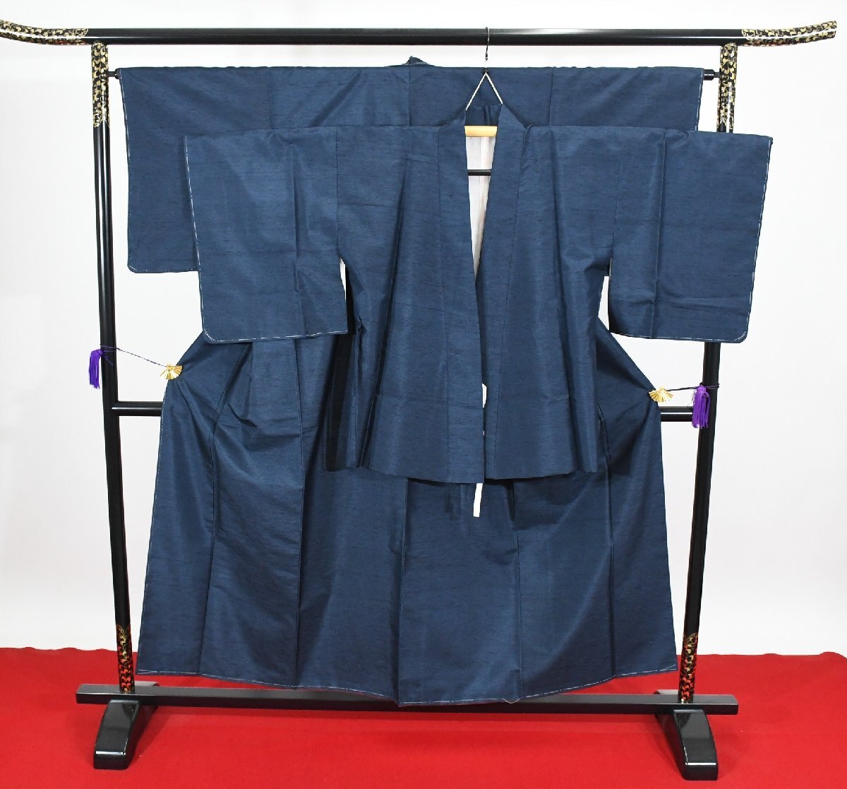 紬 女性用 着物 コート アンサンブル 身丈148cm 裄丈66cm★ 着物 ot-386 桜庭呉服店拍卖