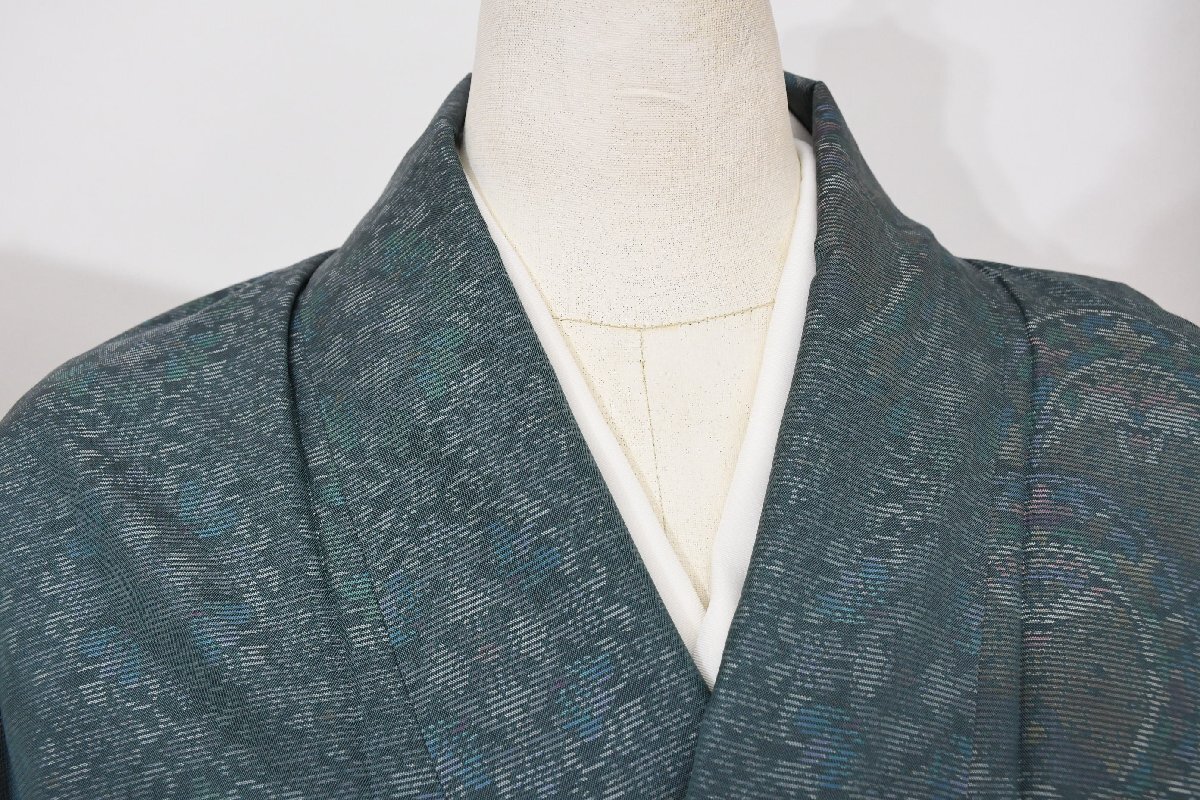 大島紬 花丸文様 正絹 正倉院文様 身丈154cm 裄丈64cm ★着物 pb-3605 桜庭呉服店拍卖