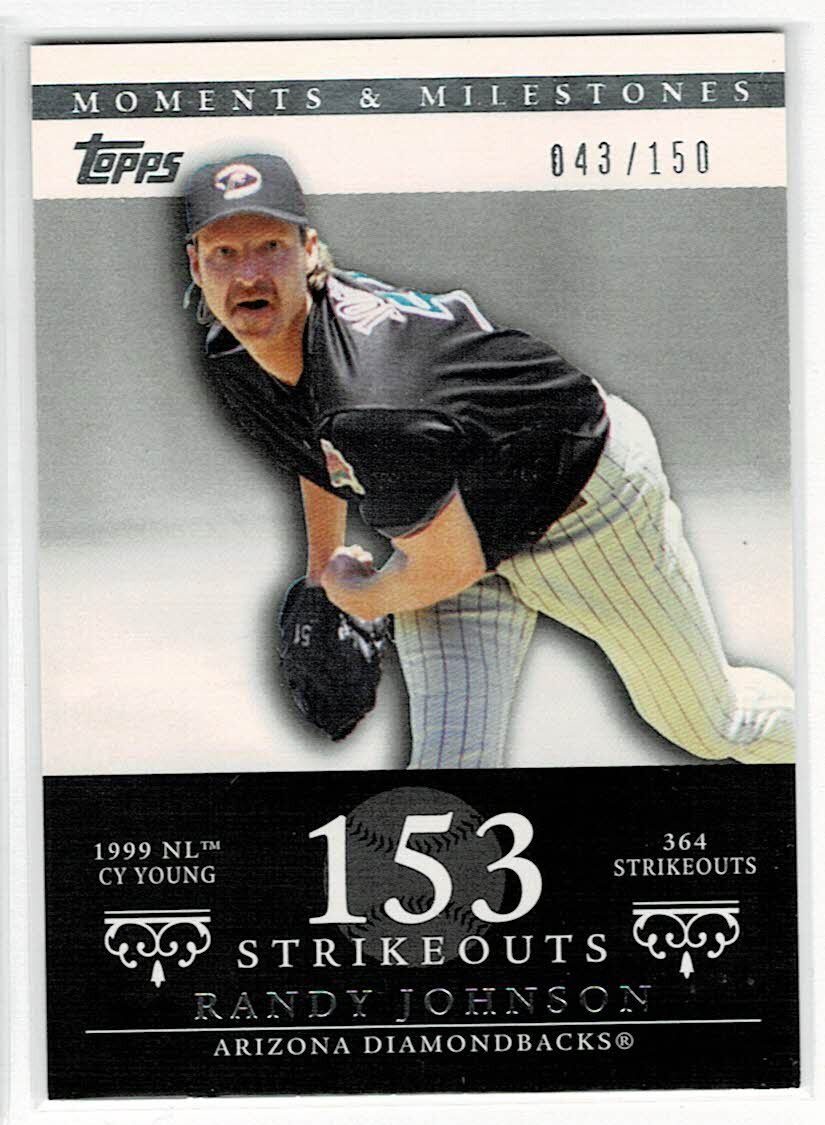 2007 Topps Moments & Milestones Randy Johnson /150 153 Strikeouts拍卖