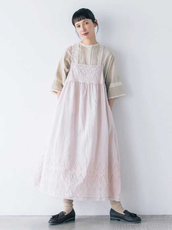 新品タグ付き 【kazumi×Samansa Mos2】キャミワンピース ピンク拍卖