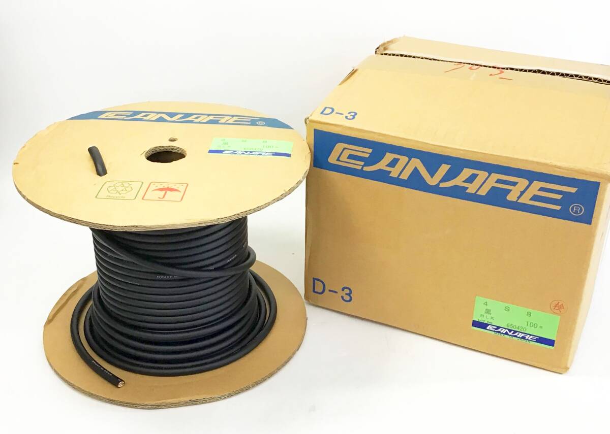 CANARE スピーカー ケーブル 4S8 黒/BLACK 4心 4芯 日本製 オーディオ 機器 音響 Speaker Cable カナレ拍卖