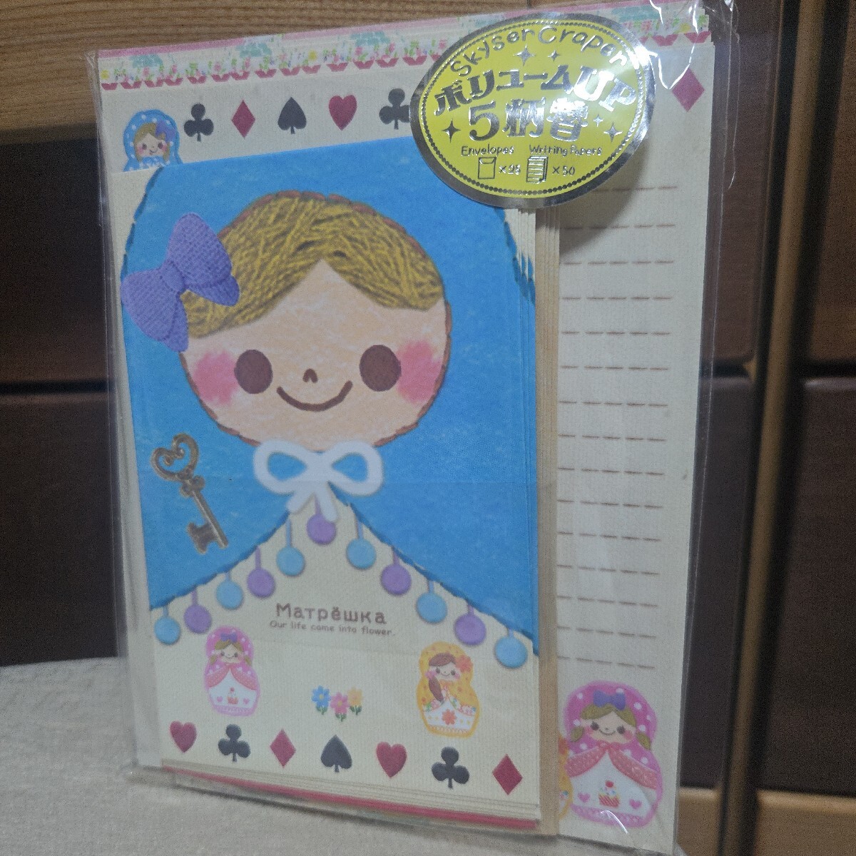 即決! カミオジャパン 限定 平成レトロ マトリョーシカ レターセット拍卖