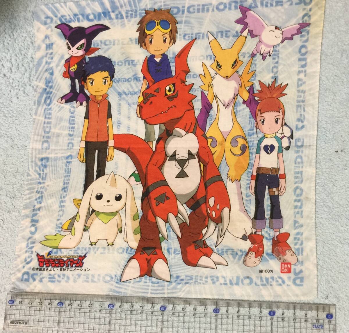 デジモンテイマーズ ハンカチ BANDAI 綿100% 公式品拍卖
