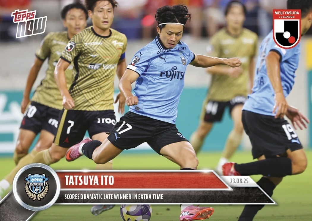 Topps NOW Card 37 川崎フロンターレ 伊藤達哉 劇的逆転弾で打ち合いを制す拍卖