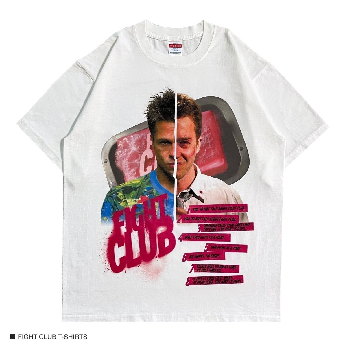 FIGHTCLUB ファイトクラブ ブラッドピット L 半袖 Tシャツ 映画 ムービーT拍卖