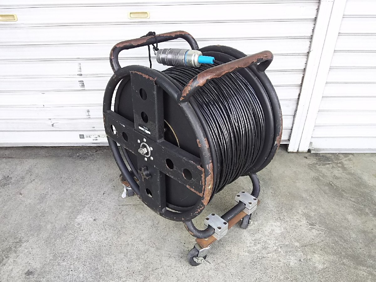 ◎中古 ケーブルリール telecast fiber systems TAC-6-50-HD OPTICAL CABLE 光ファイバーケーブル 長さ詳細不明 ジャンク◎C-540拍卖