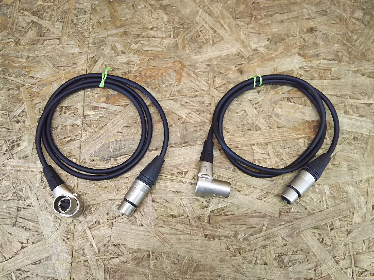 ◎CANARE L-4E6S NEUTRIK NC-MRC(オス)-NC-FX(メス) 3ピンオーディオコネクタ マイクケーブル 約1m 2本セット 中古◎C-590拍卖