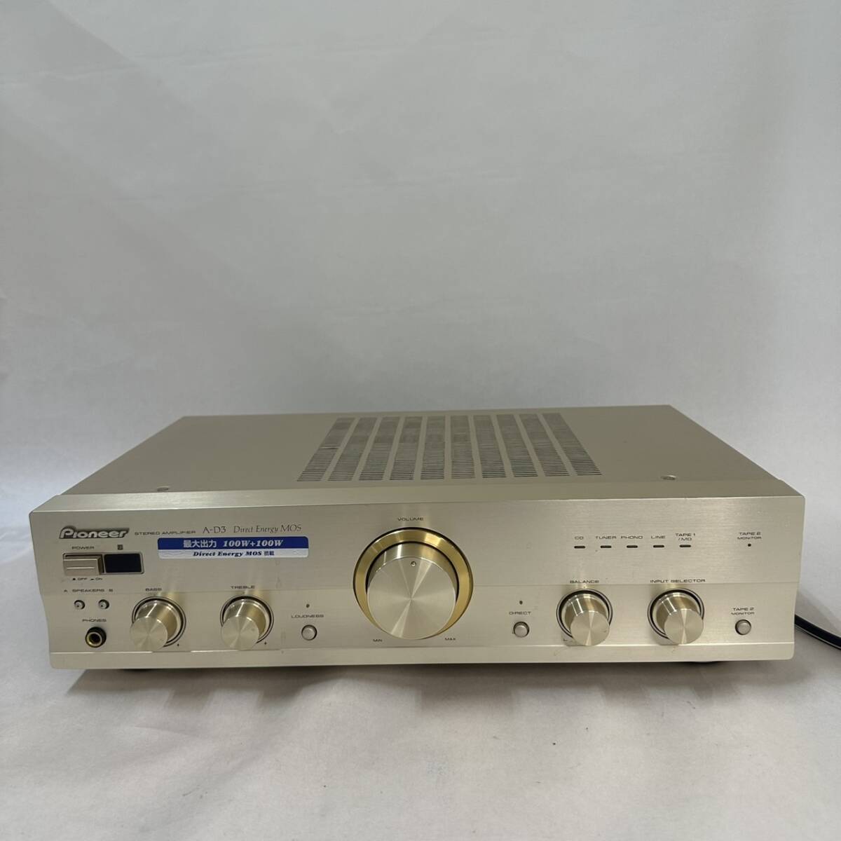 【中古】Pioneer パイオニア プリメインアンプ A-D3 通電確認のみ【現状品】拍卖