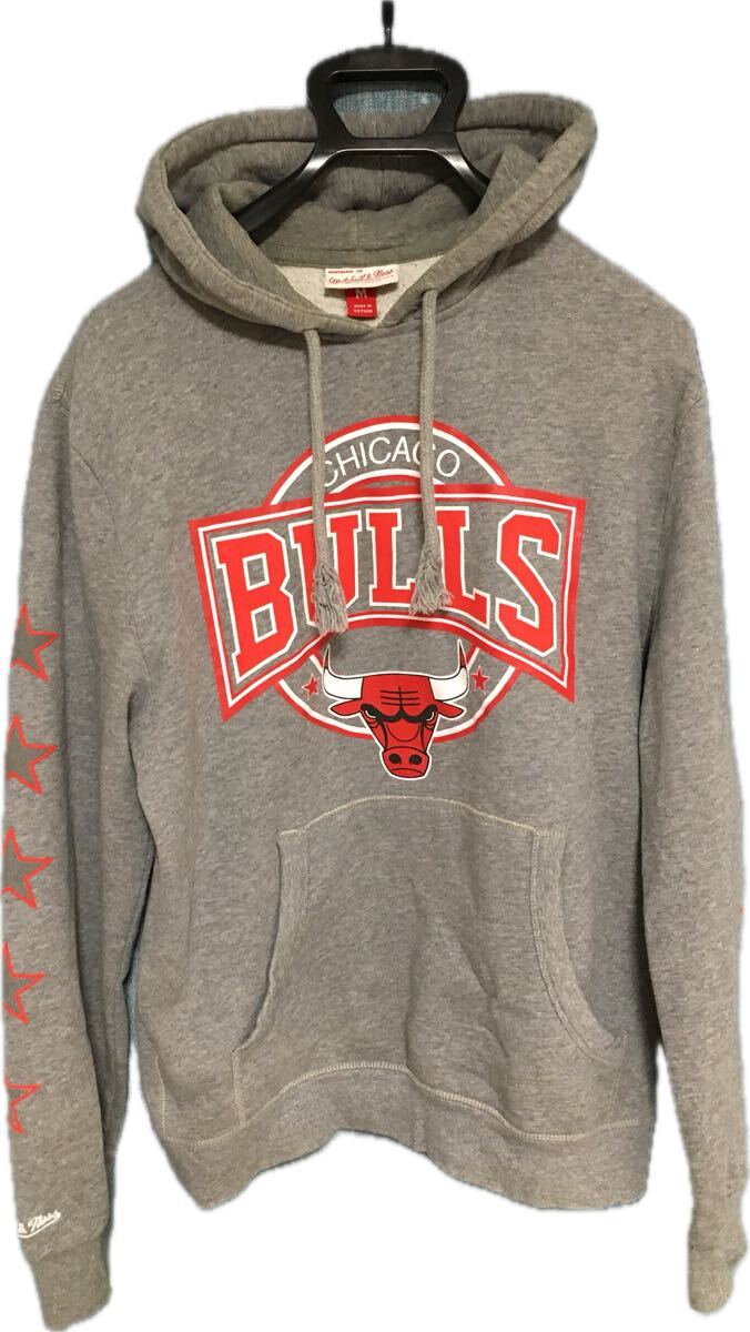Mitchell&ness裏起毛シカゴ・ブルズ パーカー グレー 拍卖