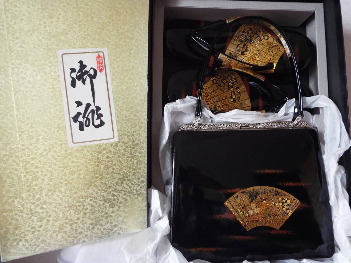 最高級本革ぞうりハンドバック螺鈿入りセット 金鷲印 東京 金鷲本舗 大阪 美品拍卖