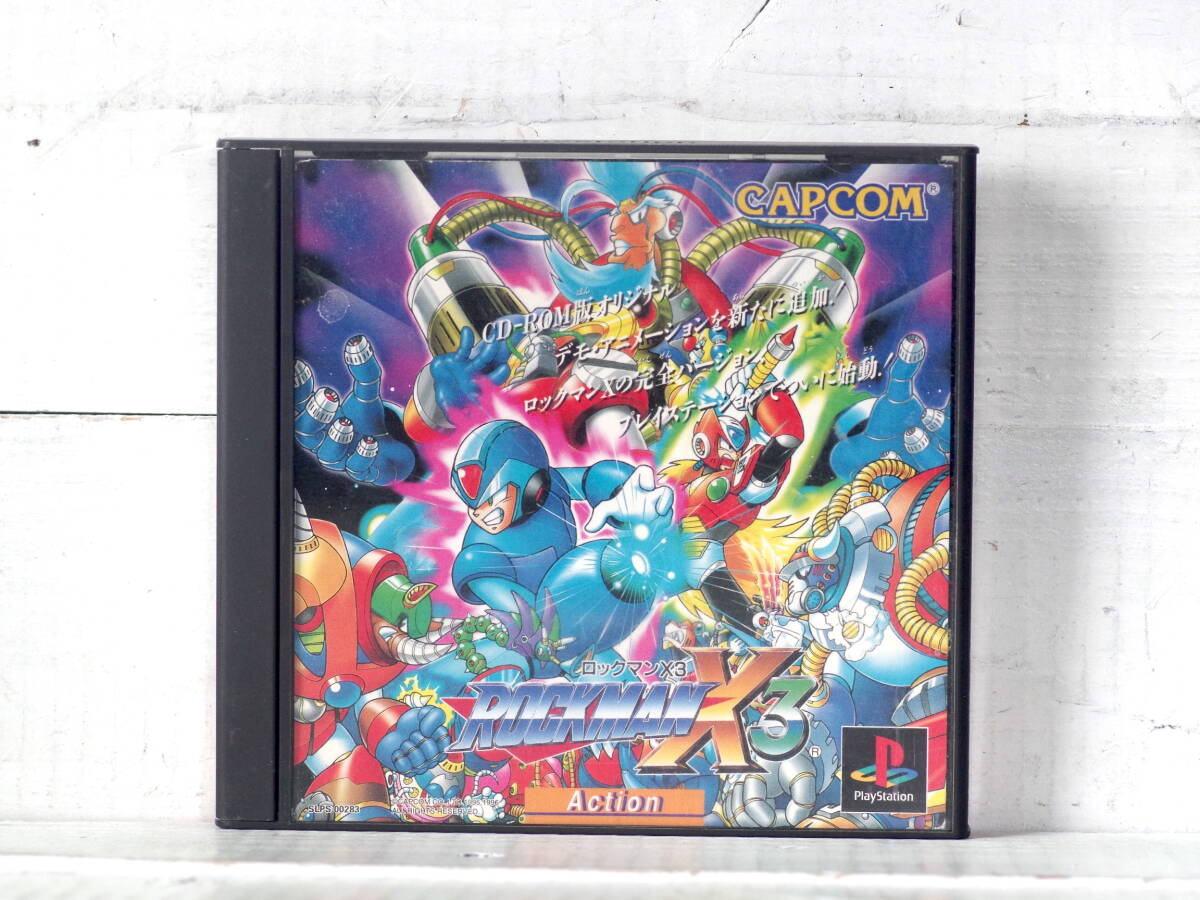 M13490【PS1】ロックマンX3 ROCKMAN X3 SLPS00283 CAPCOM カプコン 盤面キズ多い ゆうめーる250g拍卖