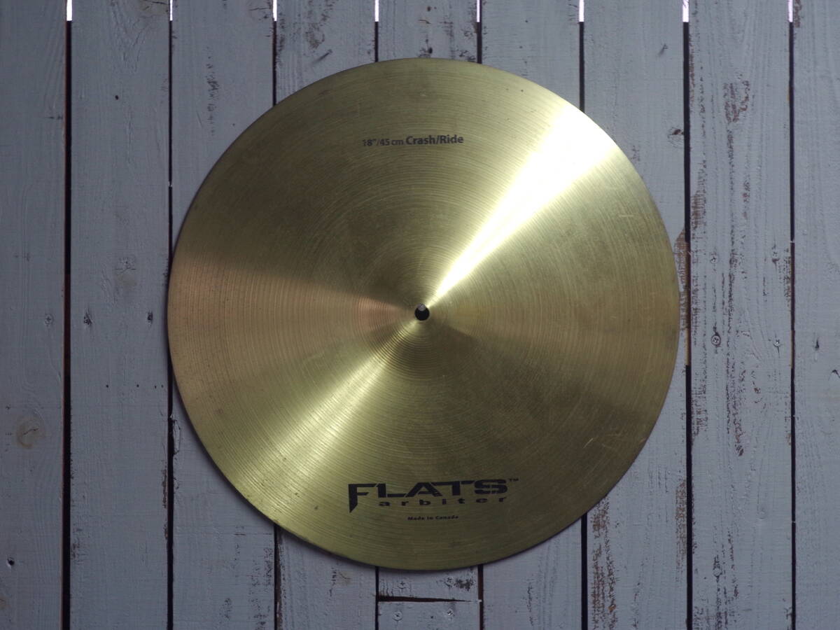 M13590【希少】FLATS arbiter Made in Canada 18’’/45cm Crash/RIDE クラッシュ ライド シンバル ゆうぱっく100サイズ拍卖