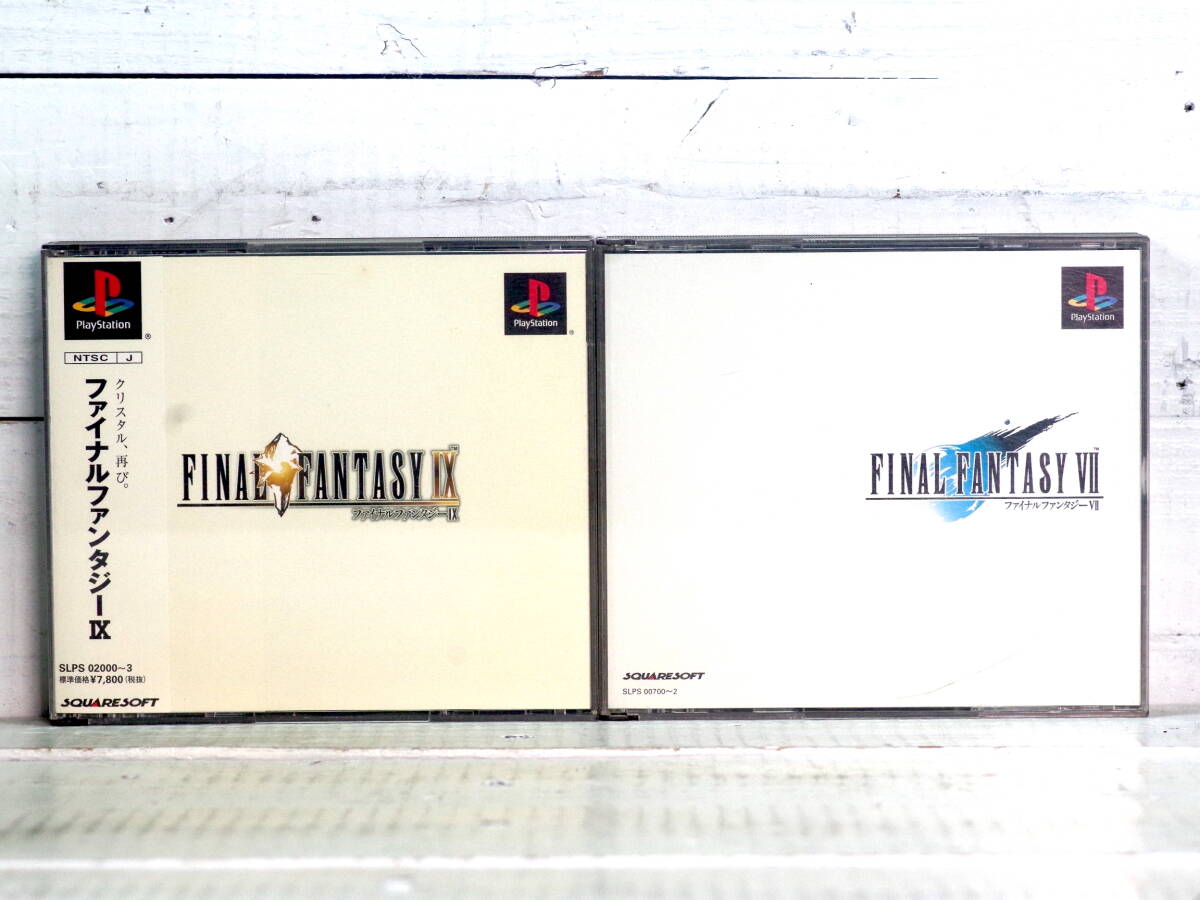 M13627【PS1】帯付ファイナルファンタジーⅨ(盤面キレイ) ファイナルファンタジーⅦ(盤面キズあり) セット ゆうメール500g拍卖
