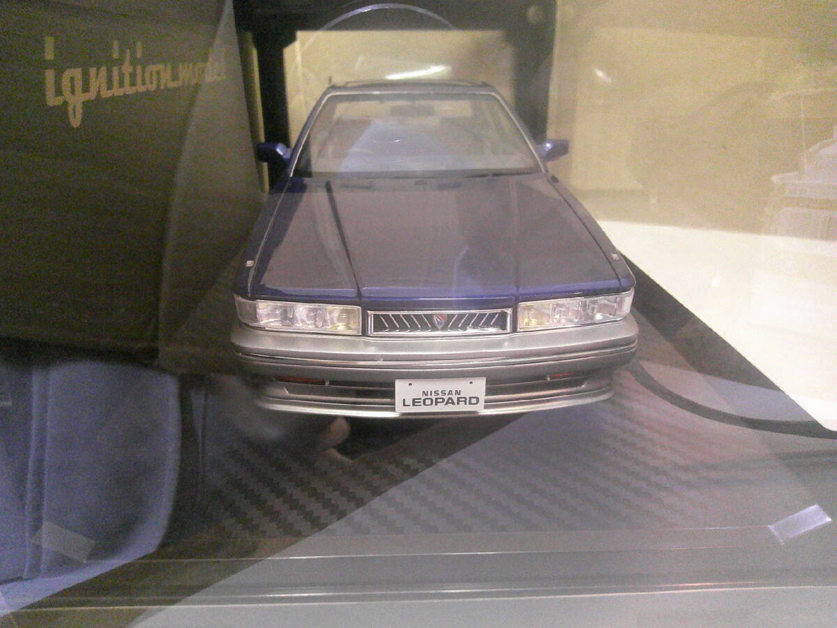 イグニッションモデル NISSAN LEOPARD 3.0 ULTIMA F31 BLUE / SILVER 1/18 IG3701 ニッサン レパード アルティマ BBS RS 17インチ拍卖