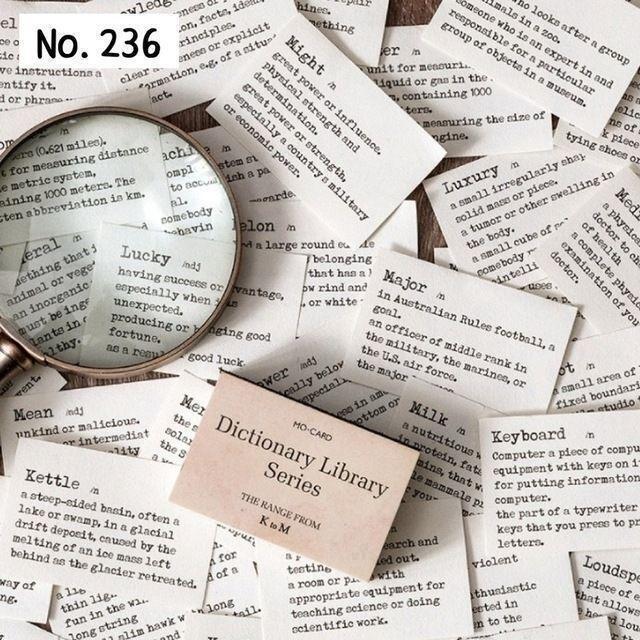 【236】(英字辞書②) 素材本 豆本 コラージュ 素材紙セット ペーパー 4冊 英文 辞書 コラージュ素材 ジャンクジャーナル ジャーナル素材拍卖