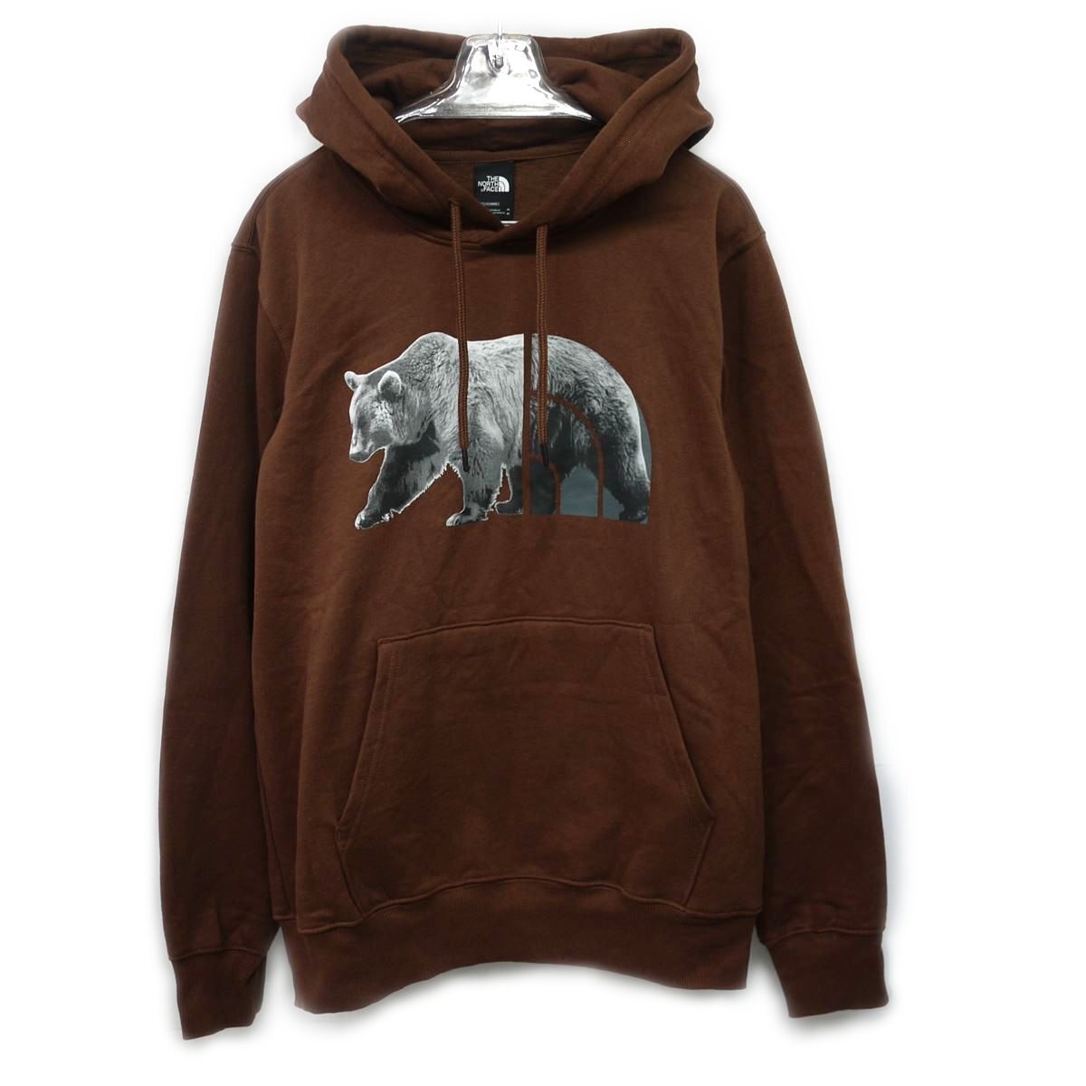 USA限定 新品 ノースフェイス ベアー スウェット パーカー (M) ブラウン 裏起毛 THE NORTH FACE プルオーバー 熊 /ka780拍卖
