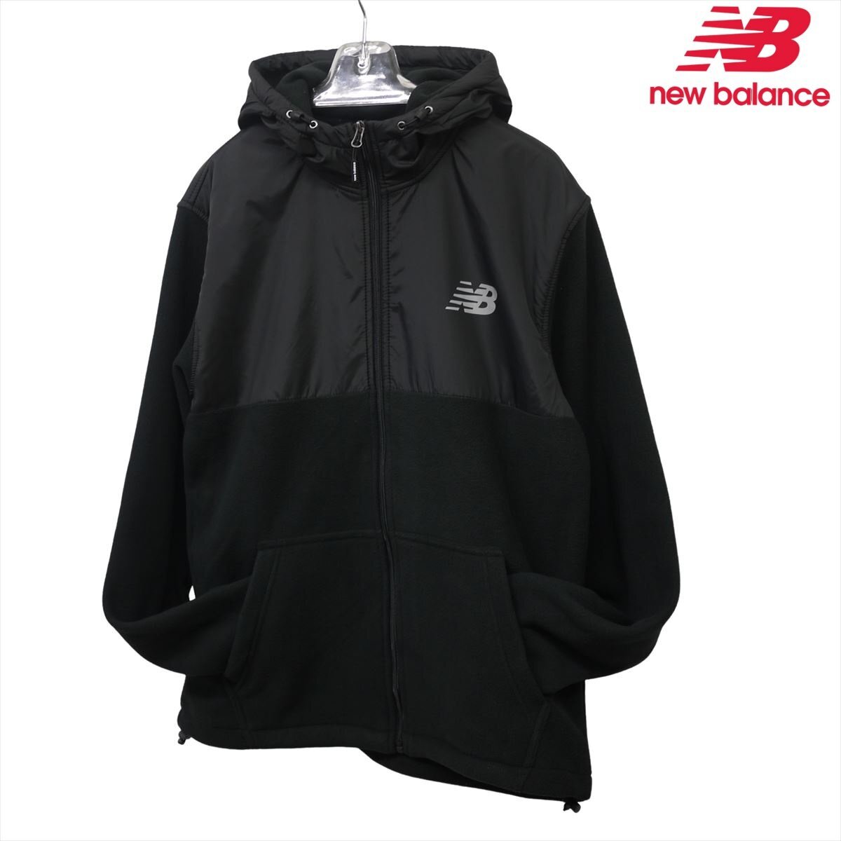 USAモデル新品 ニューバランス 全天候 ストレッチ フルジップ フリース パーカー ジャケット XL 黒 ゴルフにも new balance 日本未発売ka58拍卖